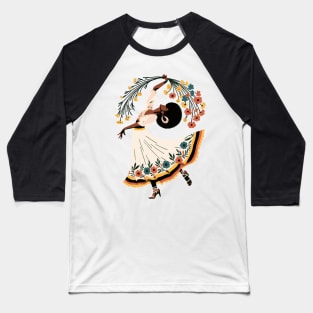 Folk Woman Dancing Baseball T-Shirt